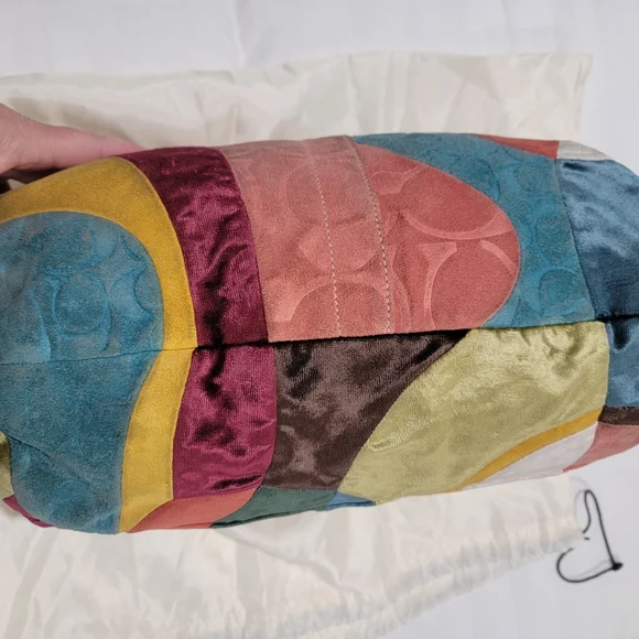 Coach Ltd Edition Multicolor Suede/Velvet Patchwork Ergo Hobo Bag - Picture 4 of 8